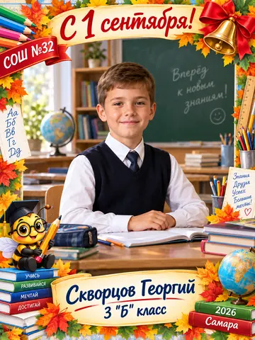 Школьная рамка — для мальчика