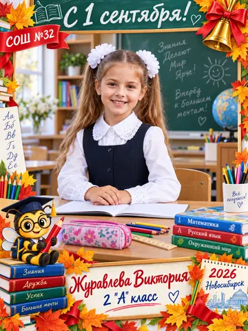 Школьная рамка — для девочки